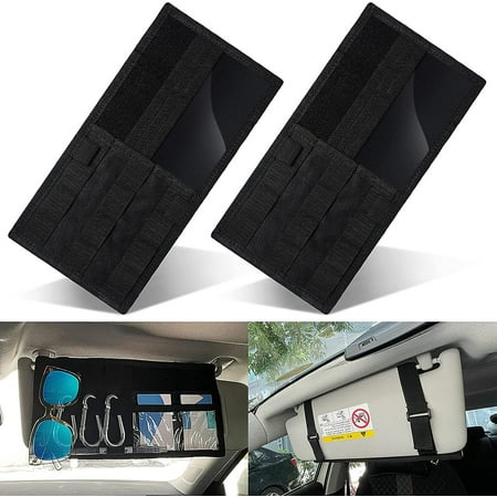 2 Pieces Car Molle Visor Organizer Tactical Molle Visor Panel Auto Sunshade Storage Pouch Car Overhead Visor Pocket Black Nylon Visor Holder for Vehicle SUV Truck Car 2 Pieces Car Molle Visor Organizer Tactical Molle Visor Panel Auto Sunshade Storage Pouch Car Overhead Visor Pocket Black Nylon Visor Holder for Vehicle SUV Truck Car